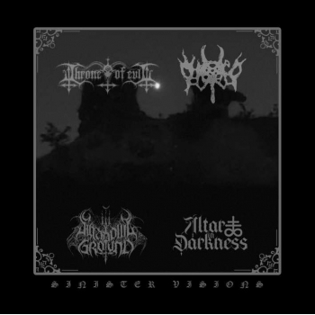 Shadows Ground / Altar in Darkness / Throne of Evil / Wildes Heer - Sinister Visions, 4 Way Split CD